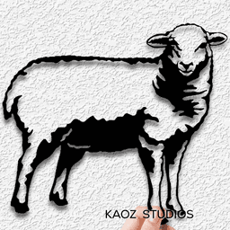 sheep wall art farm animal wall decor lamb decoration 3d model