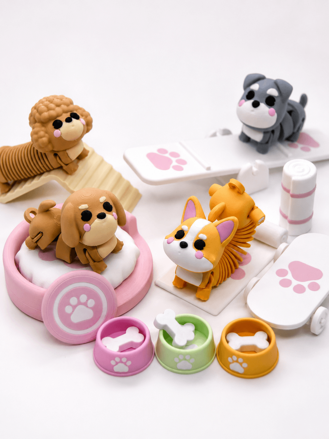 Kawaii Pet Playset Mini Props (Multicolor AMS) 3d model