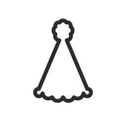 Party Hat Cookie Cutter STL File - 4 inches 3d model
