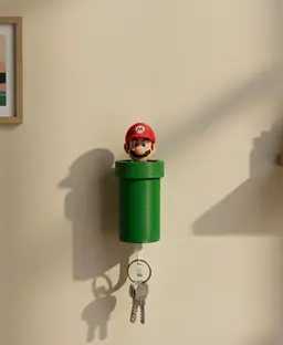 SUPER MARIO PIPE KEY HANGER - MARIO 3d model