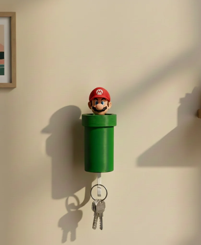 SUPER MARIO PIPE KEY HANGER - MARIO 3d model