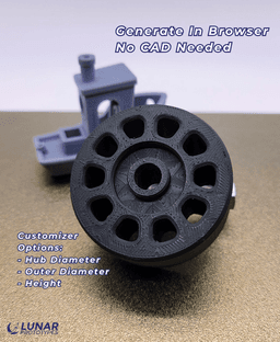 Replacement Caster Wheel Generator 3d model