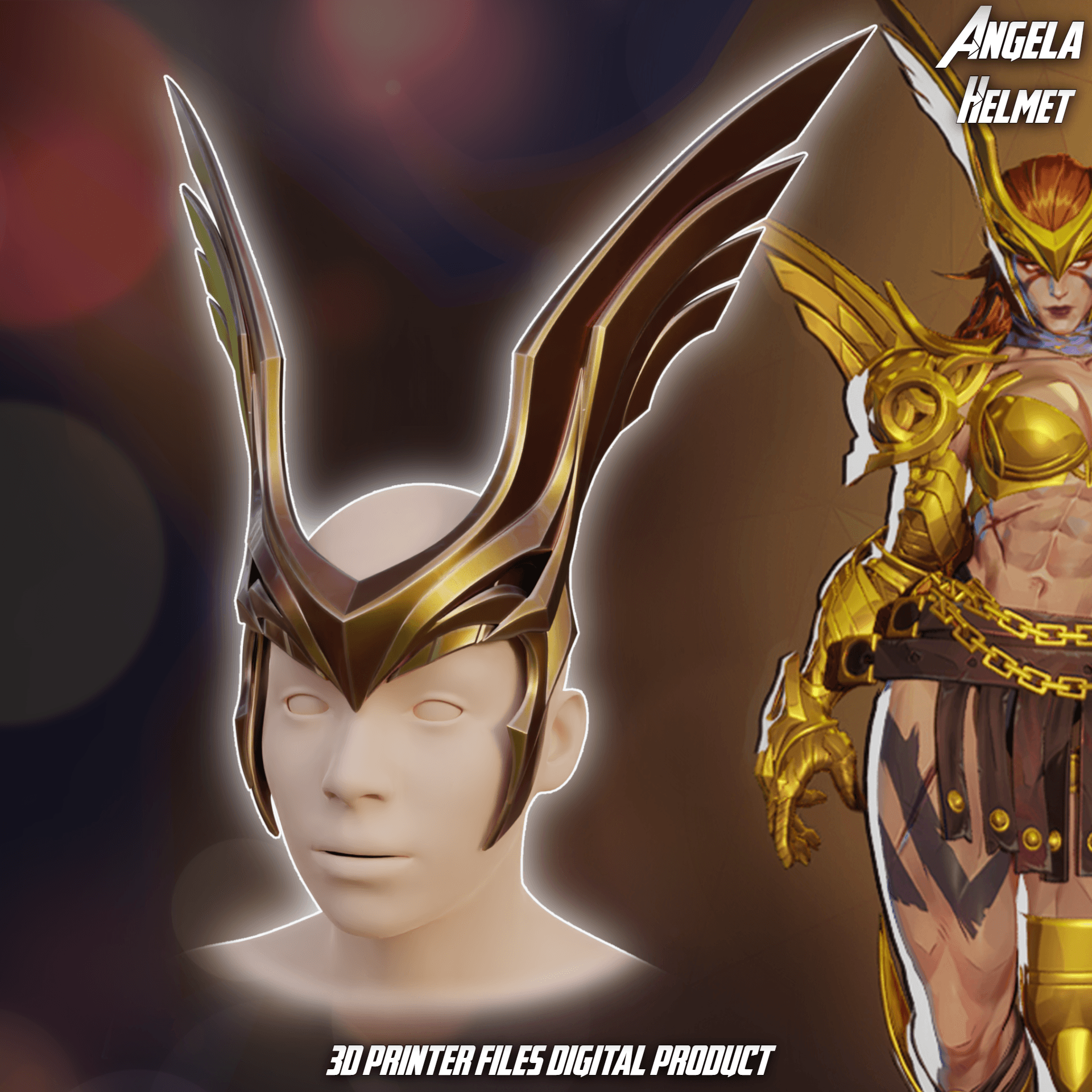 Angela Cosplay Helmet Marvel Rivals 3d model