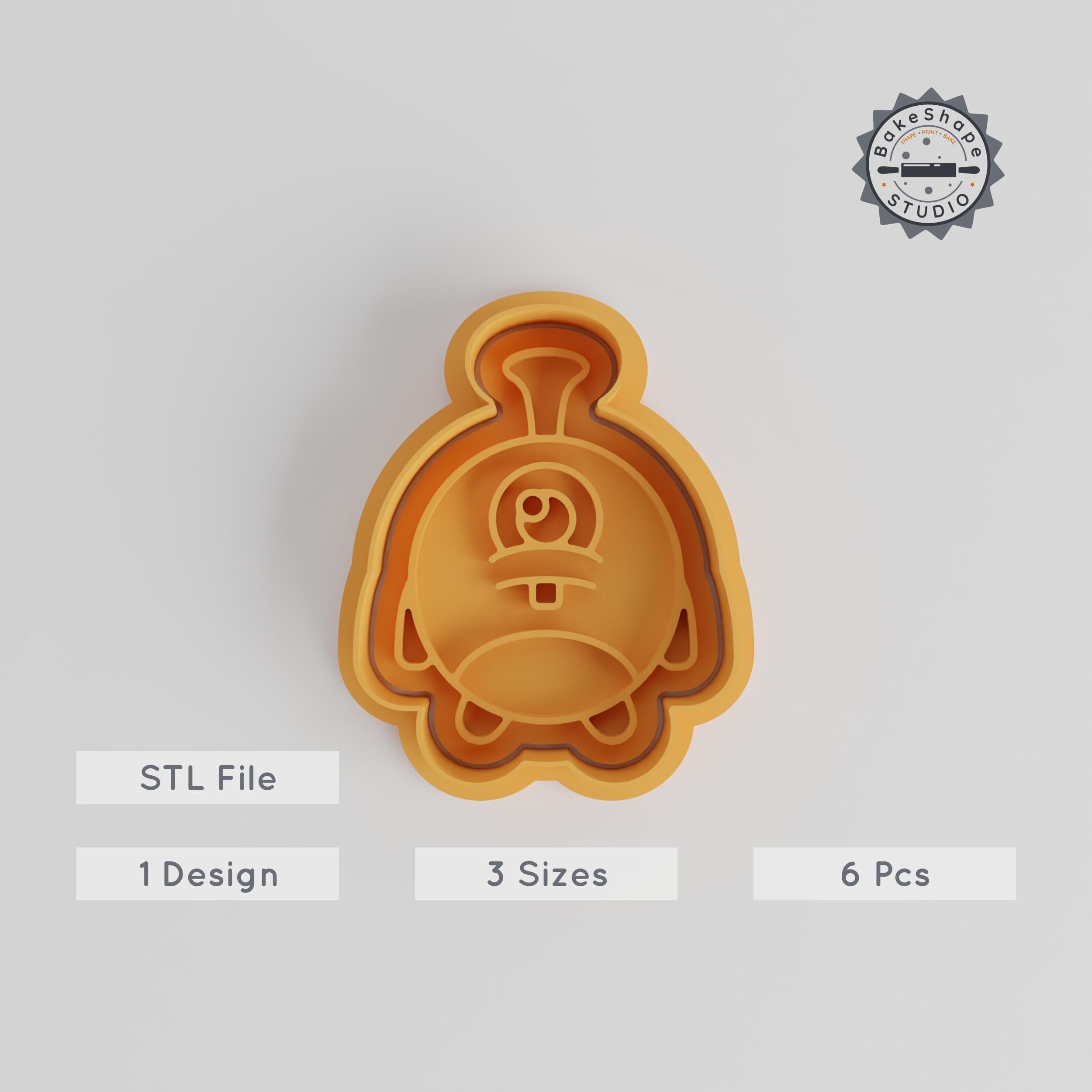 Bug Monster Cookie Cutter & Stamp Set, Alien Creature, Cartoon Bug, Creepy Character, 3 Size Options, Perfect for Fondant & Cookies PRODUCT_2994 3d model