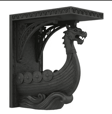 viking dragon boat bracket.3mf 3d model