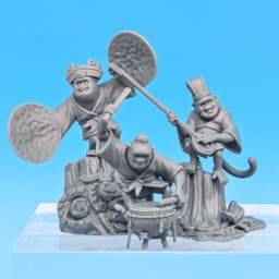 Monkey Band - Triple Threat, Sarugami Bards (Pre-Supported) 3d model