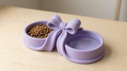Coquette Ribbon Sculptural Pet Bowl & Jewelry Catchall — Balletcore Aesthetic 3d model