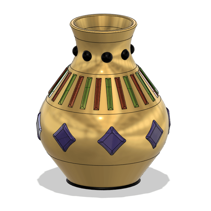 Simple Jeweled Vase.stl 3d model