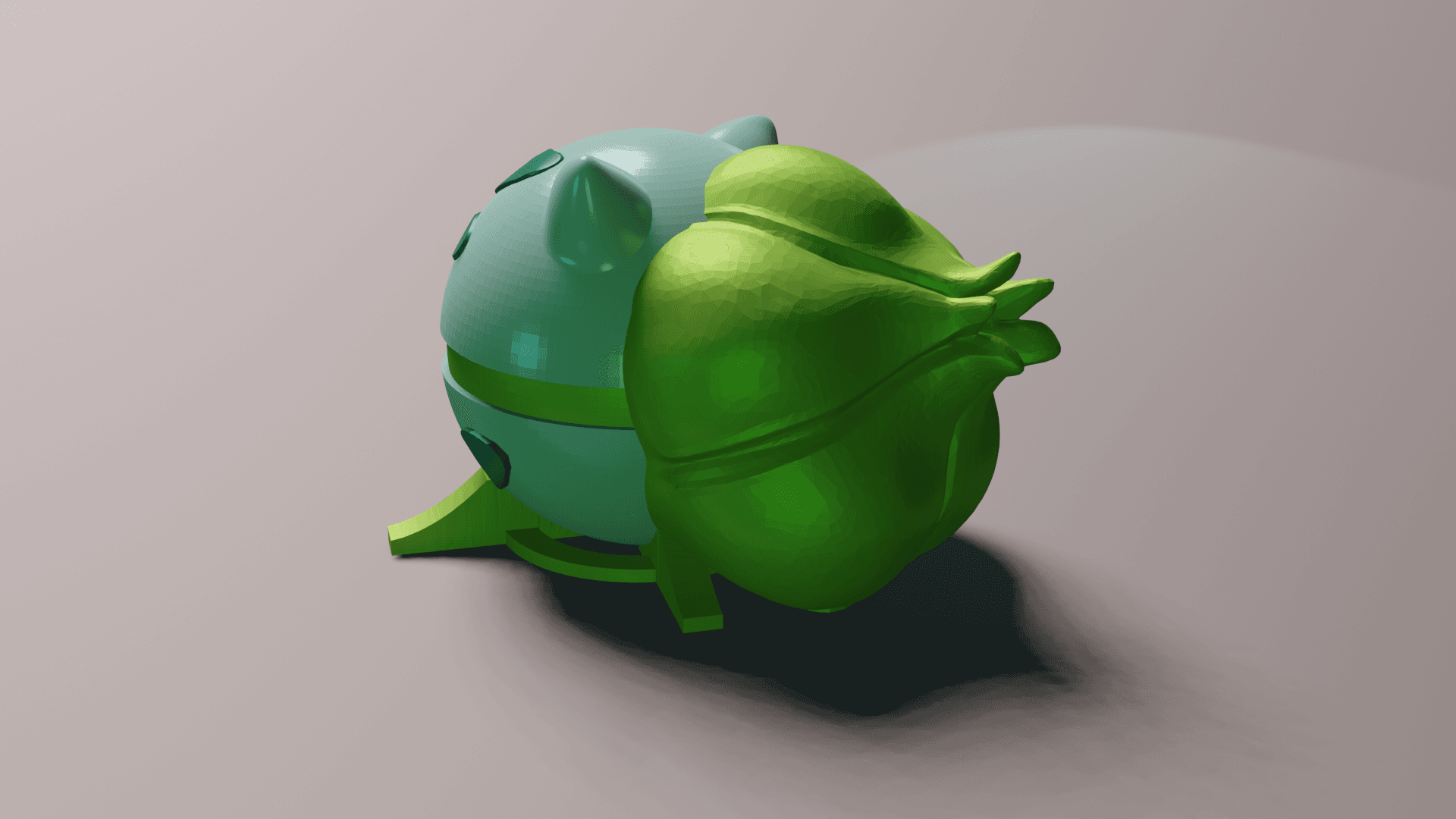 BulbaBall Bulbasaur Themed Opening Pokeball - Fan Art 3d model