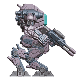 Mech Forge Quartz Tabletop Miniature for 32mm Wargames Modular Light Mech Kit 3d model