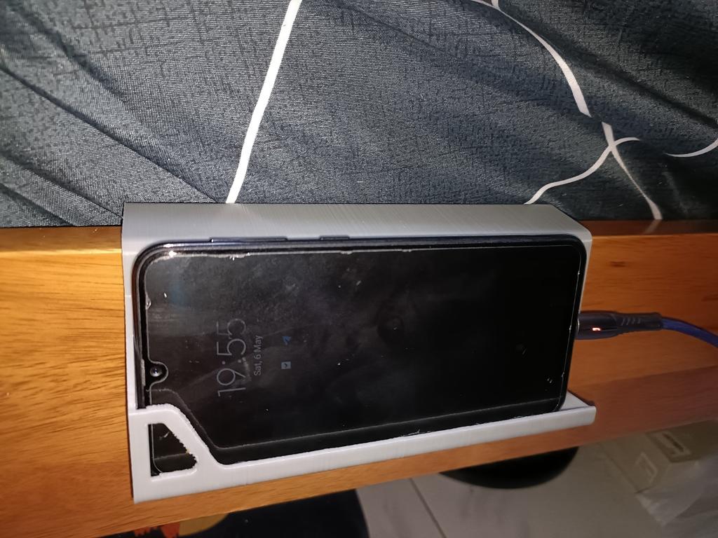 Bed frame phone holder 3d model