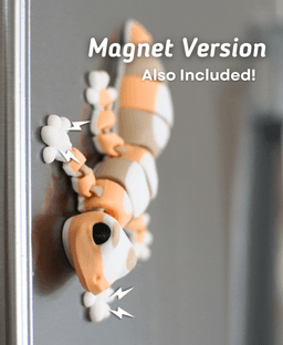 Grabby Gecko Articulated Fidget Gecko - Keychain - Magnet - Ludo 3D Printed Flexi 3d model