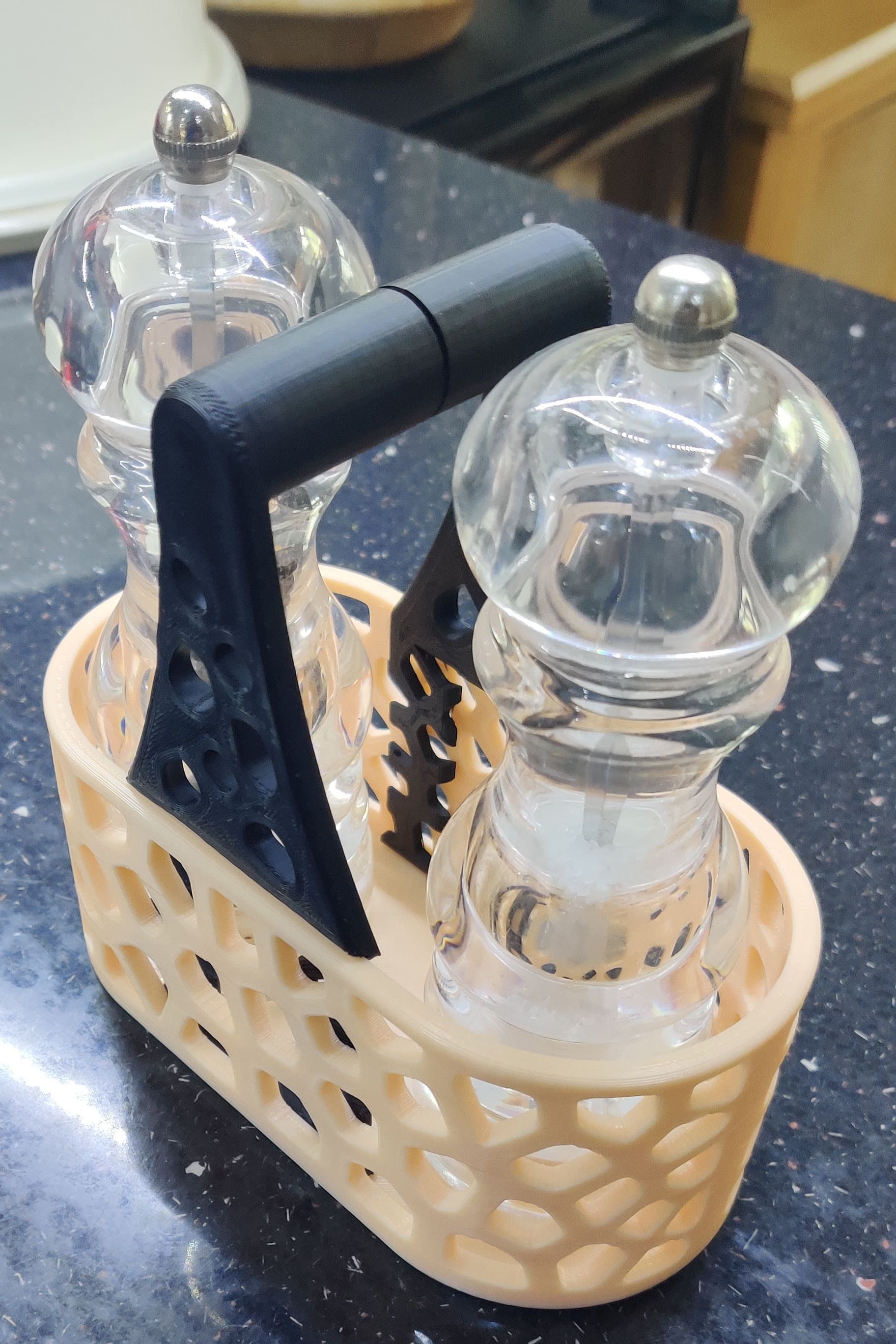 Multi part kitchen caddy - voronoi style 3d model