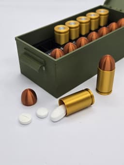 Ammo Box Pill Organizer — Tactical Medication 3d model