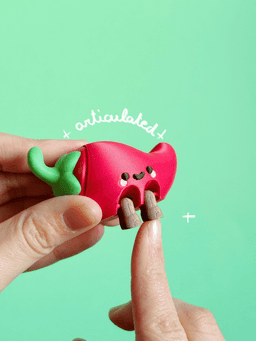 Cute Articulated & Clicker Chili Pepper | Print-in-place 3d model