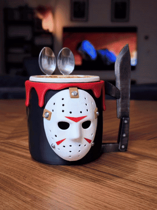Jason Voorhees Ice Cream Pint Holder 3d model
