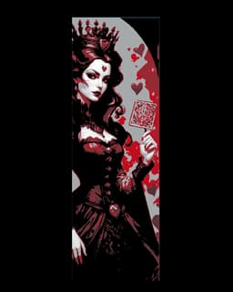 The Lady in Red - Beautiful She-devil with alluring Eyes - Set of 3 Bookmarks 3d model