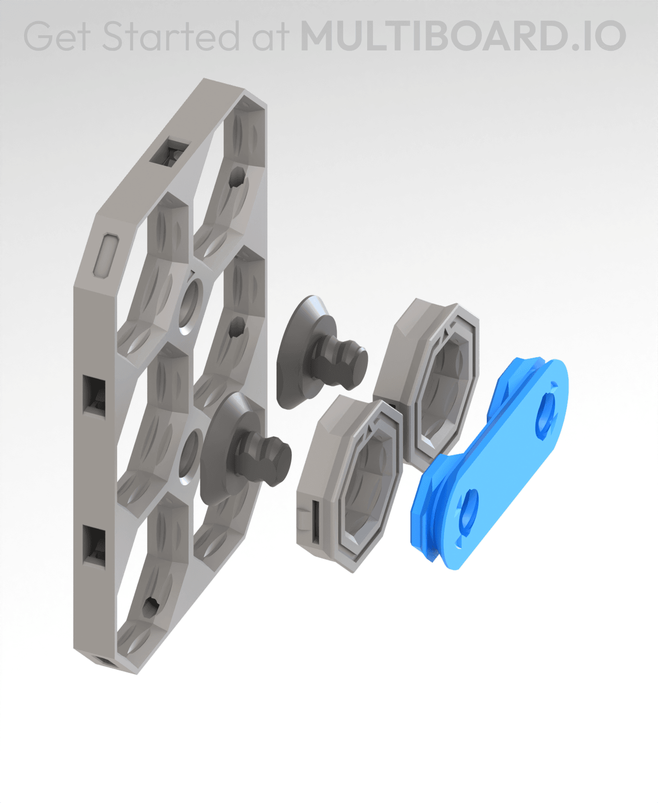 4 MU Fix Point Bolt-Locked Insert - Rail 3d model