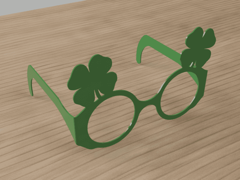 St. Patrick's Day Folding Novelty Glasses 3d model