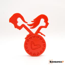 Valentine's Spinning Lock (Remix of Blank Love Locks for Remixing) 3d model