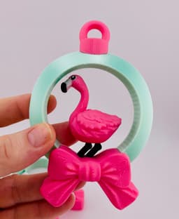 Flamingo Ornament Set 3d model