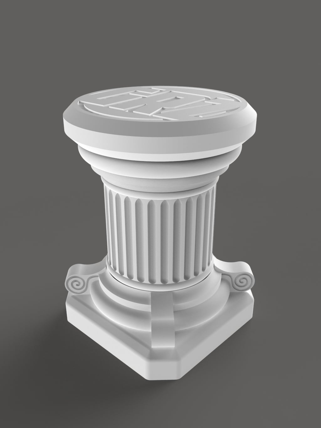 Greek Column Grinder/Chopper GRZ! 3d model