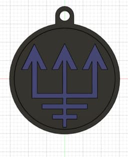 Red Rising Blue Sigil Keychain Negativ 3d model