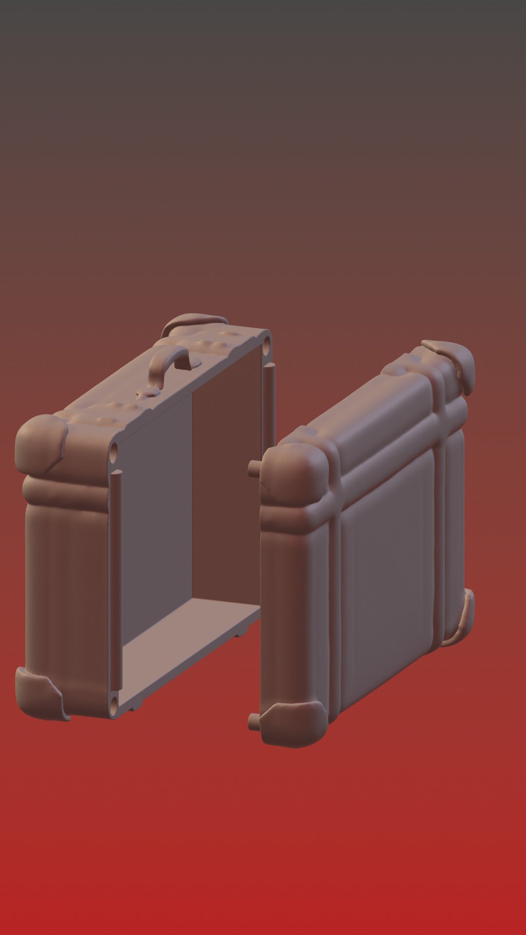 Suitcase for boardgaming or RPG 3d model