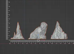 Realistic Rock Set for Miniatures | 10 STL Models (Small, Medium, Large) 3d model