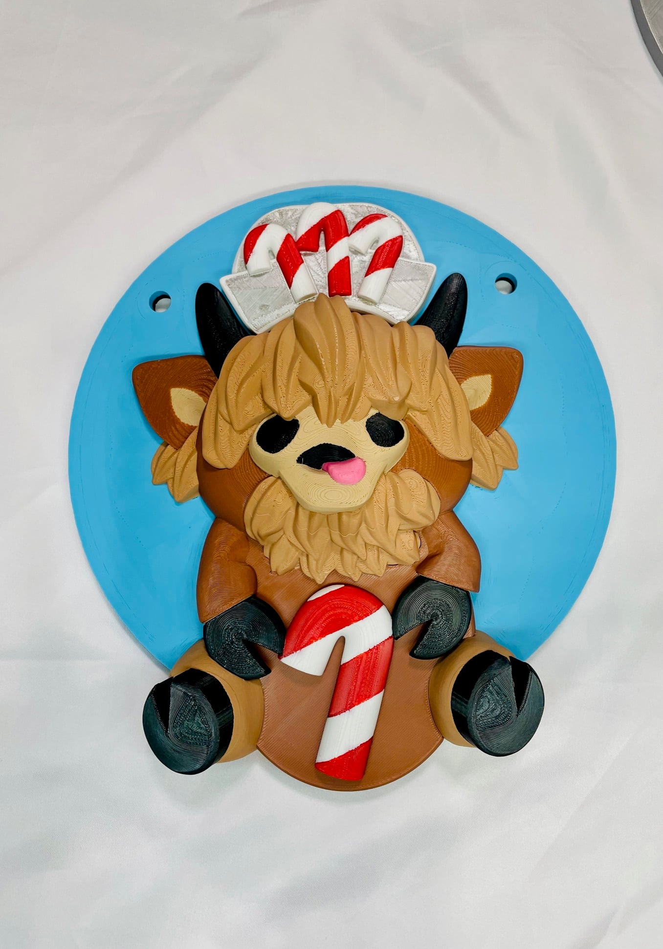 Magnetic Candy Cane Hat For Modular Cow Sign 3d model