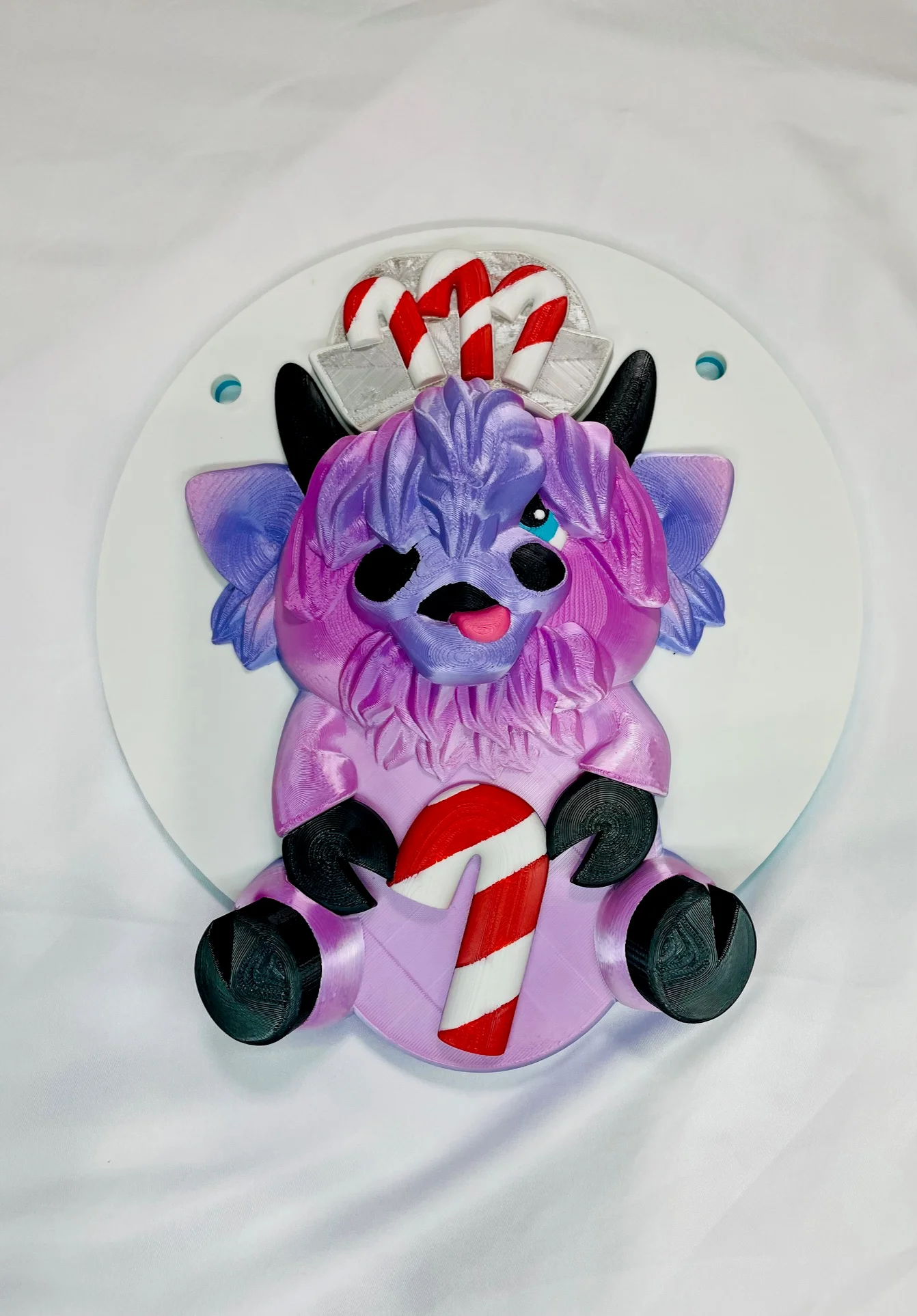 Magnetic Candy Cane Hat For Modular Cow Sign 3d model