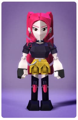 Low Poly KPop Demon Hunters Mira 3d model