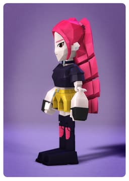 Low Poly KPop Demon Hunters Mira 3d model