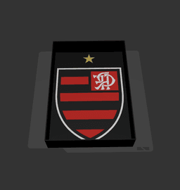 LED Illuminated Flamengo Crest Plaque - Easy 3D Print Model (3MF) 3d model