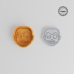 Zombie Boy Cookie Cutter & Stamp Set, 6 Pieces, Halloween Emojis, Fondant & Cookie, Sizes S M L PRODUCT_930 3d model