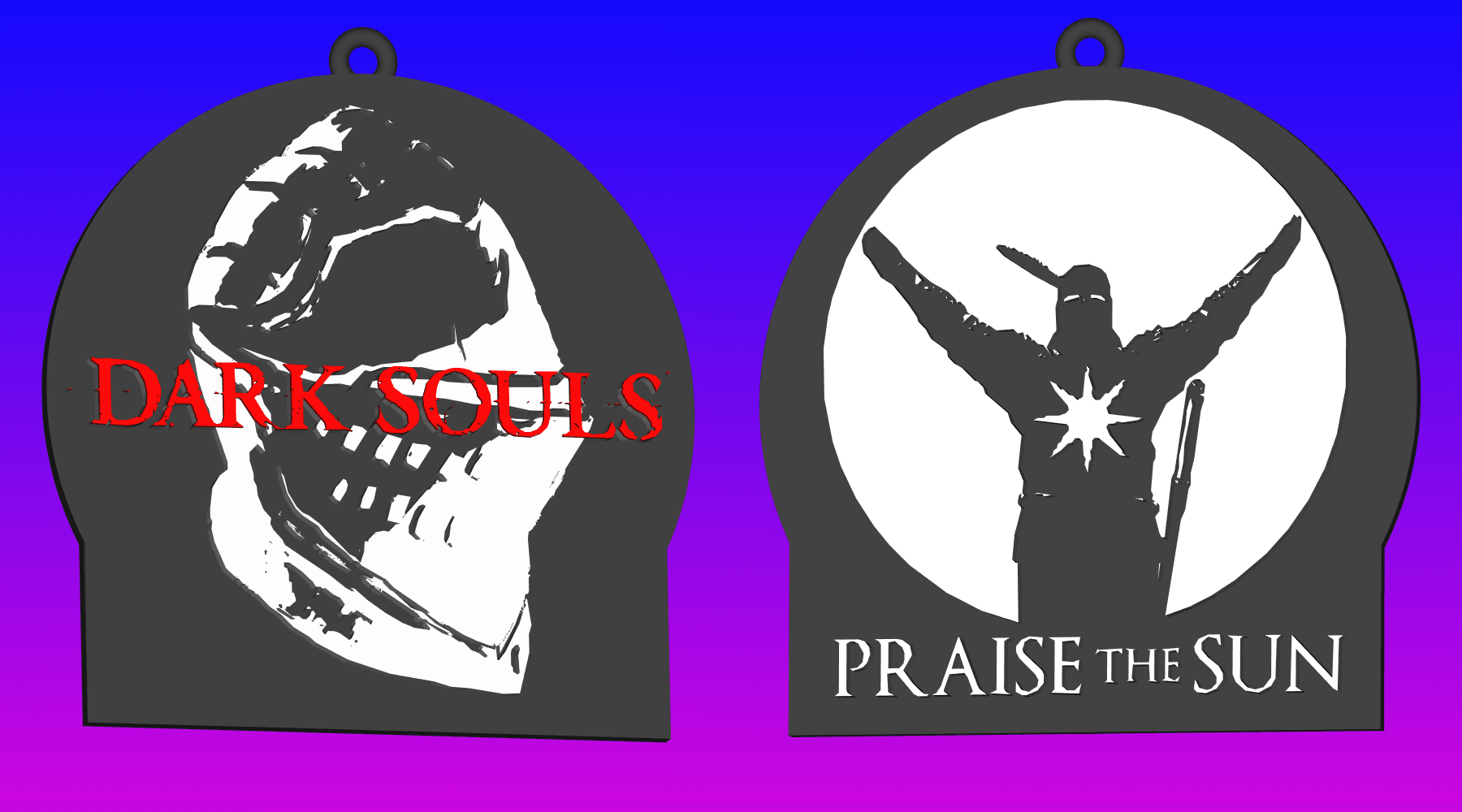 Dark Souls key chain, earring, dogtag, jewlery 3d model