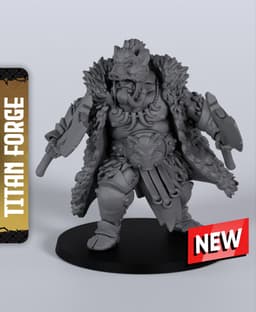 Hoggs the Rampager - With Free Dragon Warhammer - 5e DnD Inspired for RPG and Wargamers 3d model