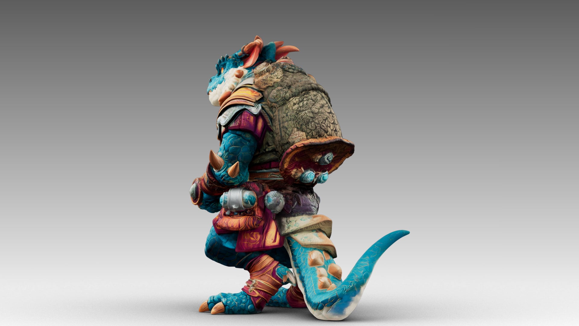 Azure Dragon Knight 3d model