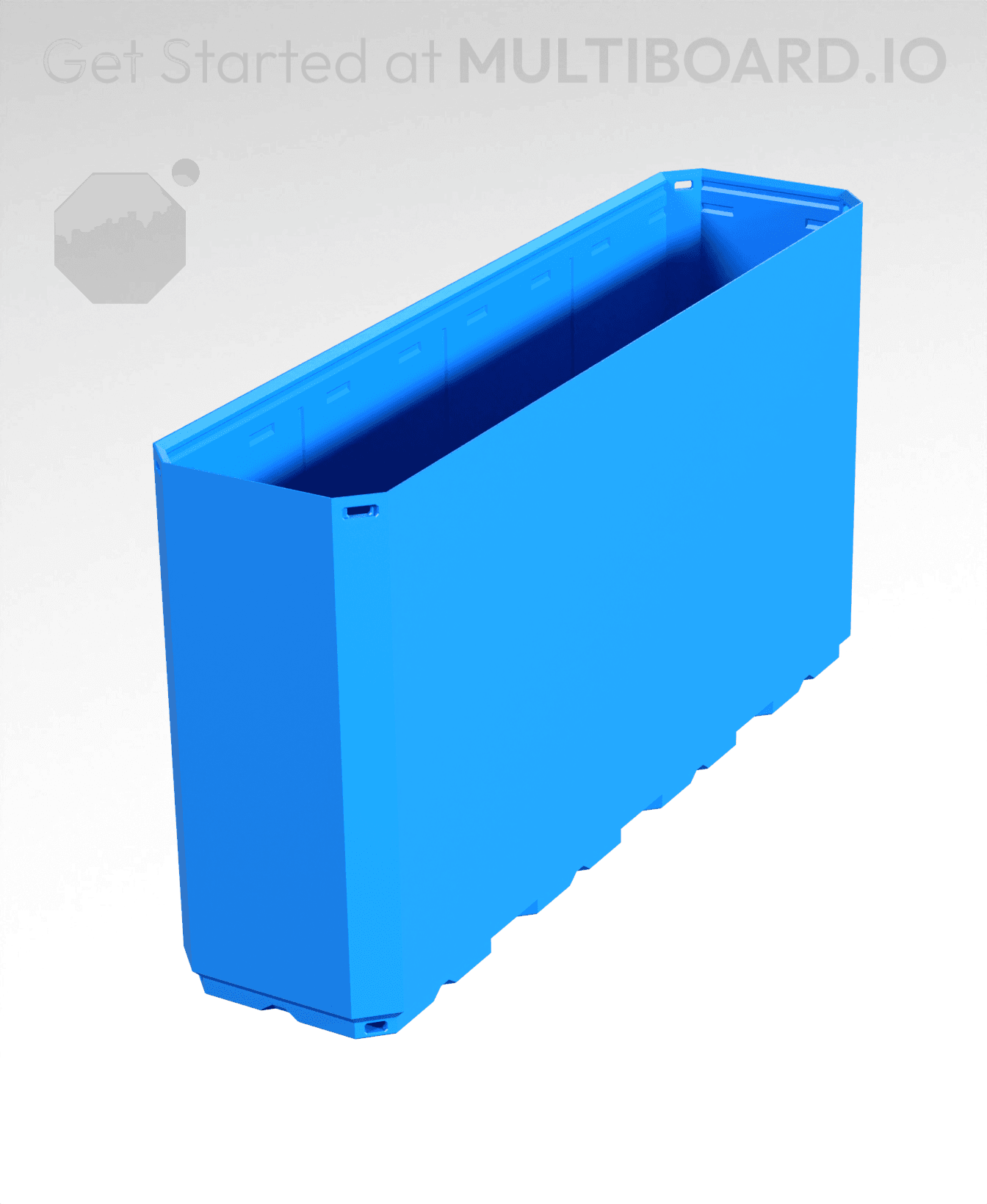 1x4x2 CU - Simple Walls - Multibin Shell 3d model