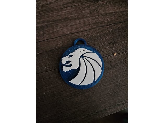 Seven Lions Logo Keychains 3d model
