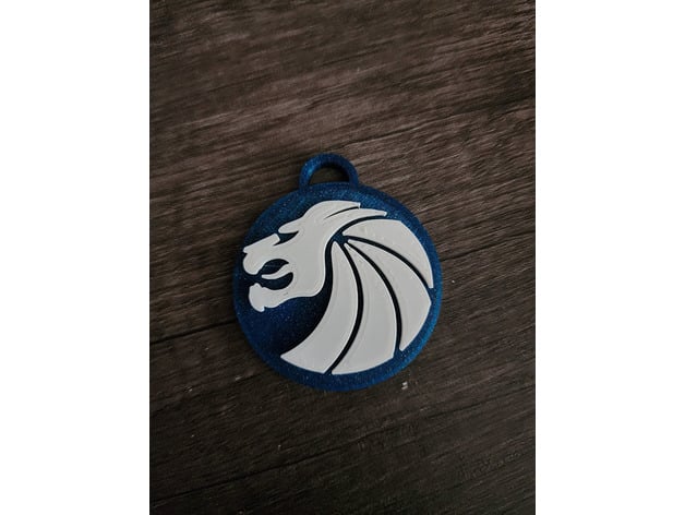 Seven Lions Logo Keychains 3d model