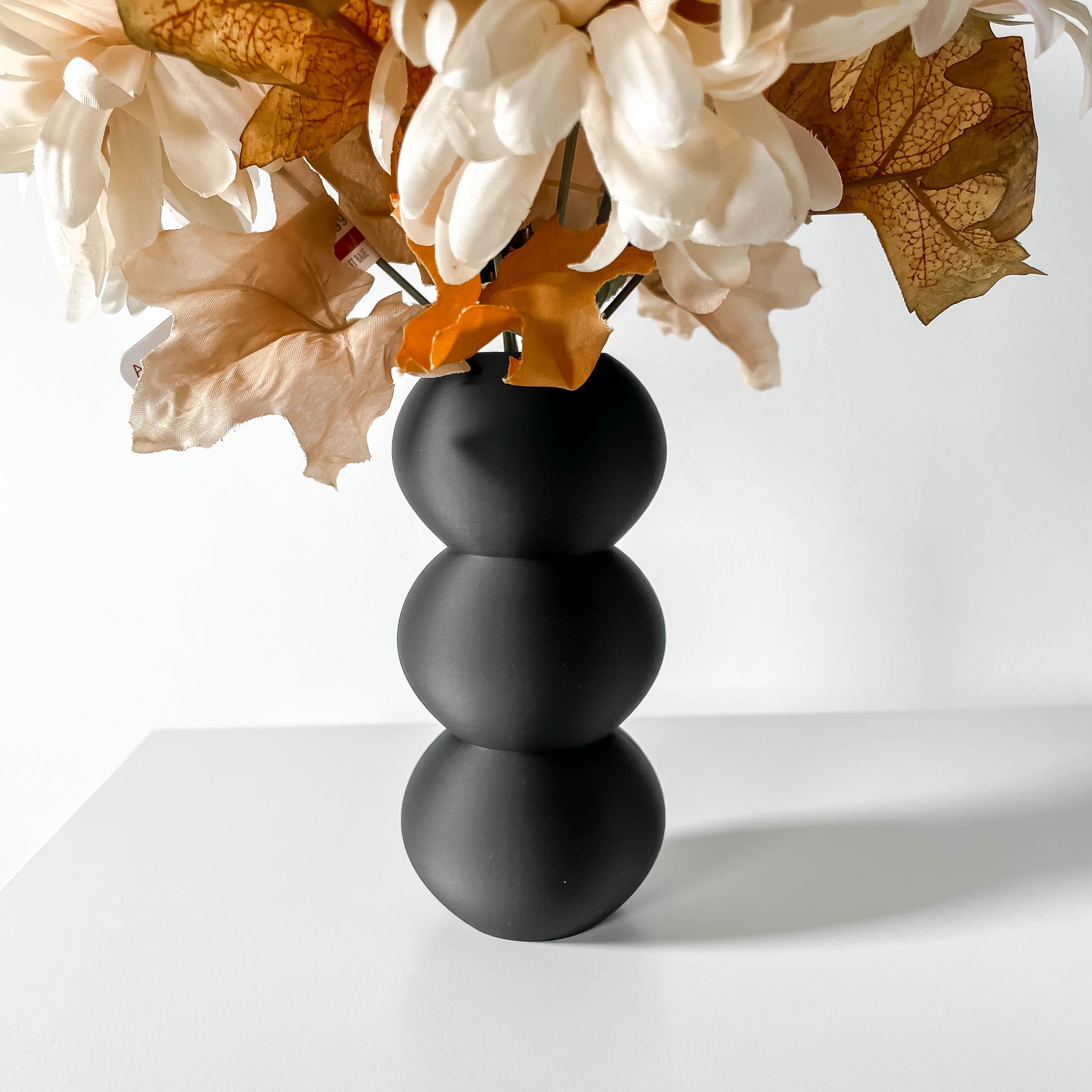 The Orbos Vase, Modern and Unique Home Decor for Dried and Preserved Flower Arrangement  | STL File 3d model