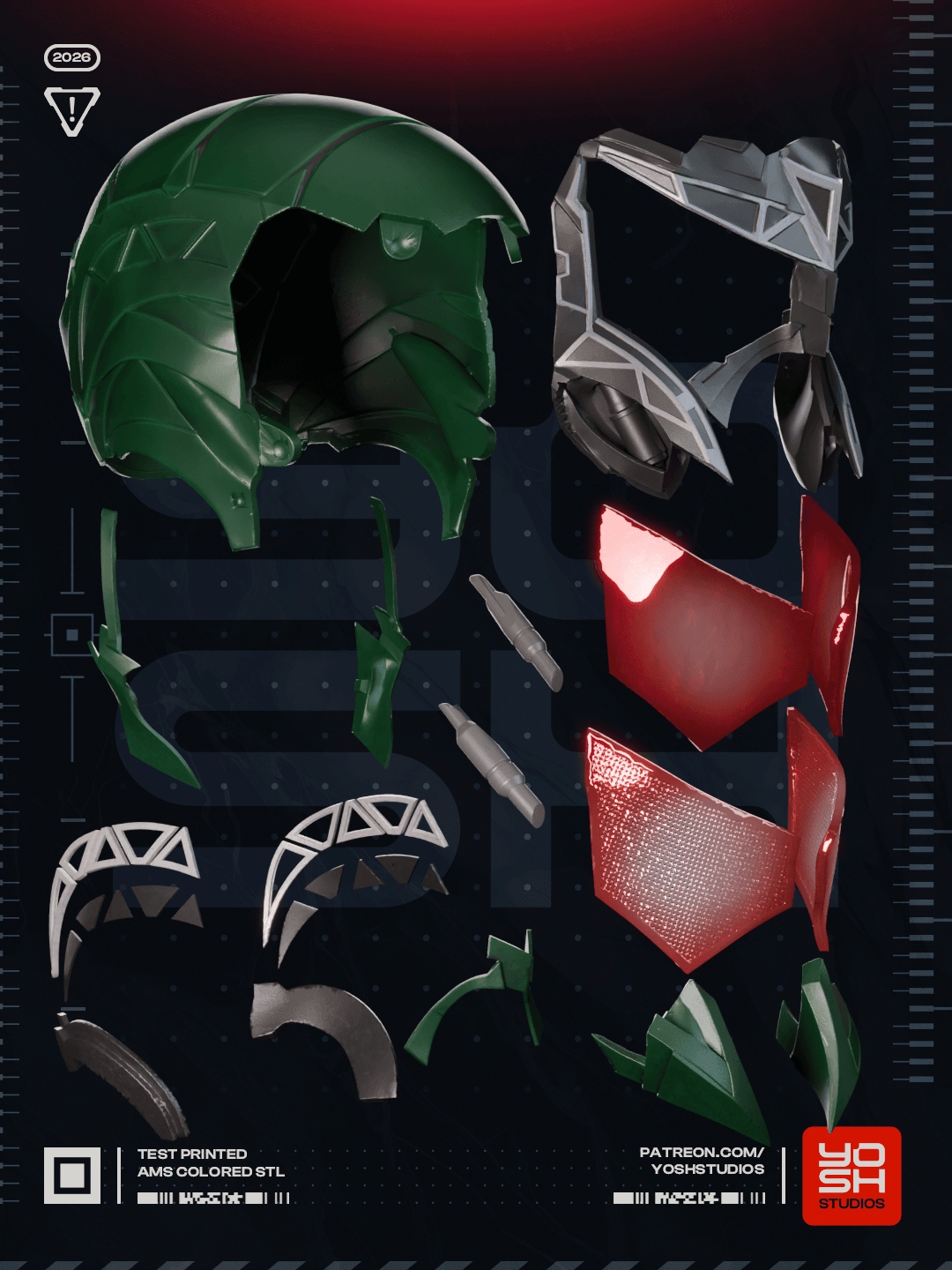 PS4 Scorpion Helmet 3D Printer STL 3d model