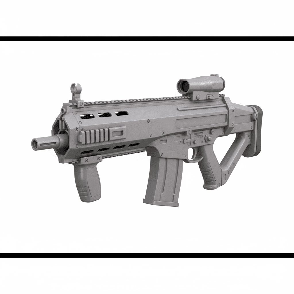 Gun FN F2000 Tactical Bullpup Rifle 3d model