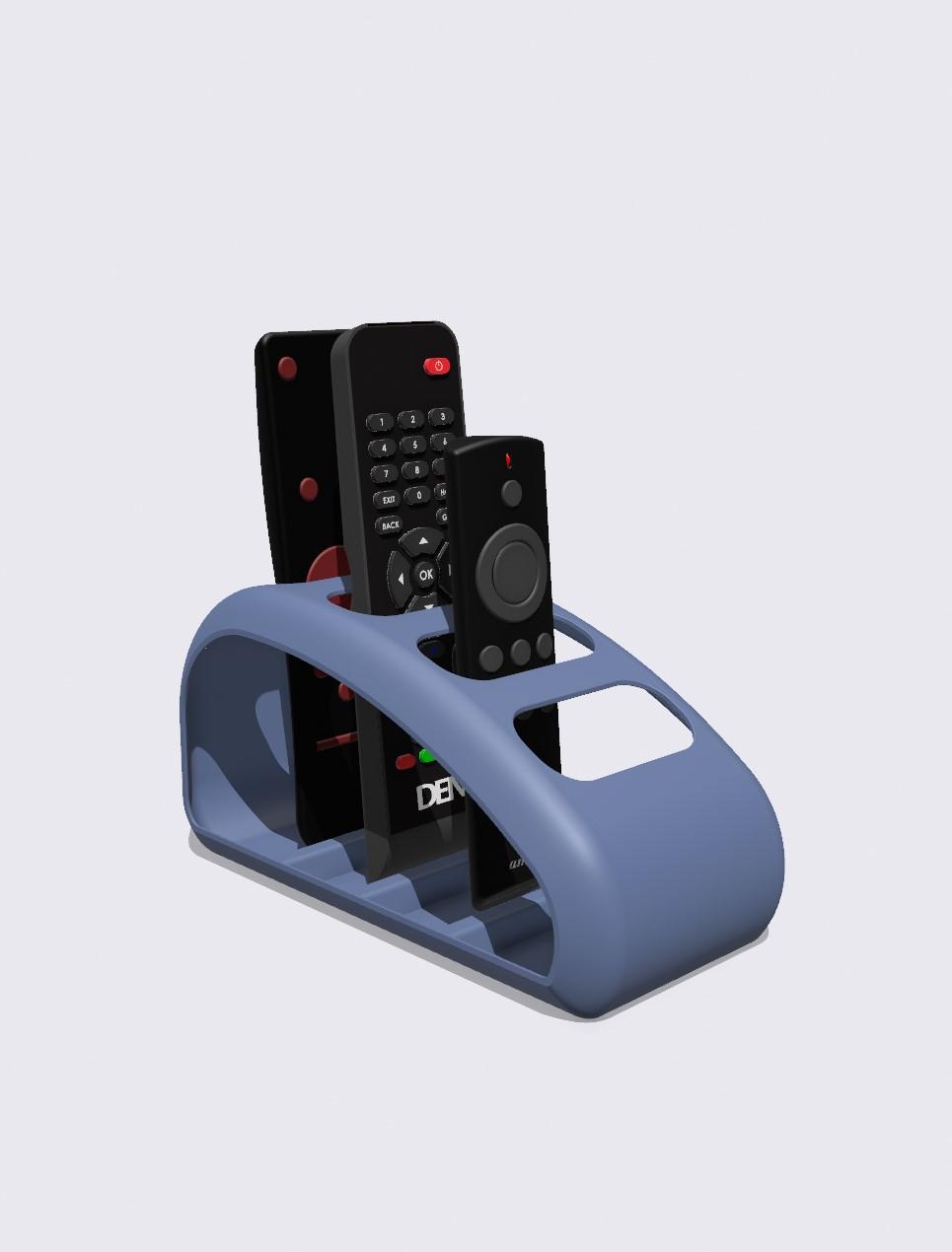 Remote Control Holder with 4 Compartments 3d model