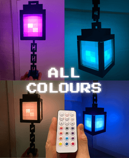 2-in-1 Minecraft Lantern Bundle (Floating & Hanging) 3d model