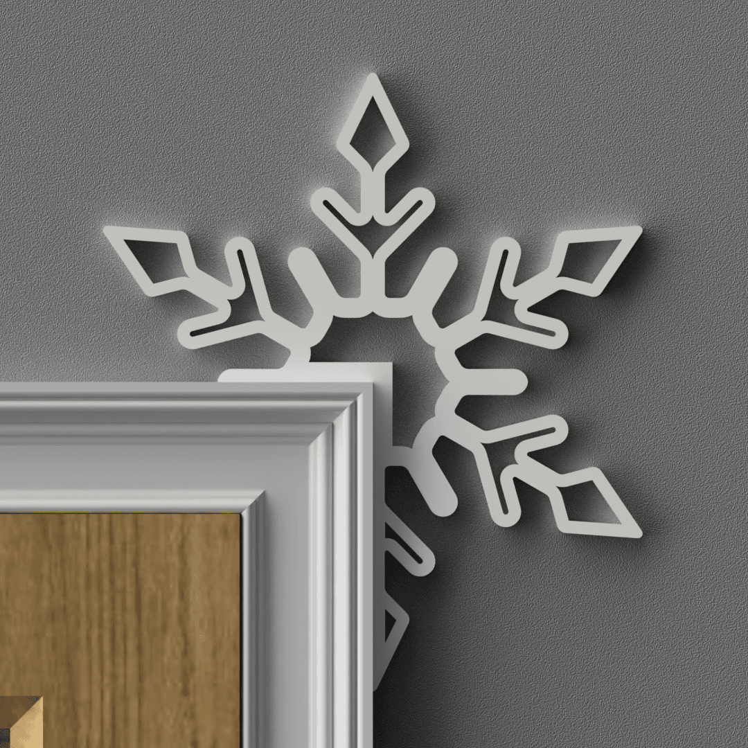 Snowflake Door Topper 3d model