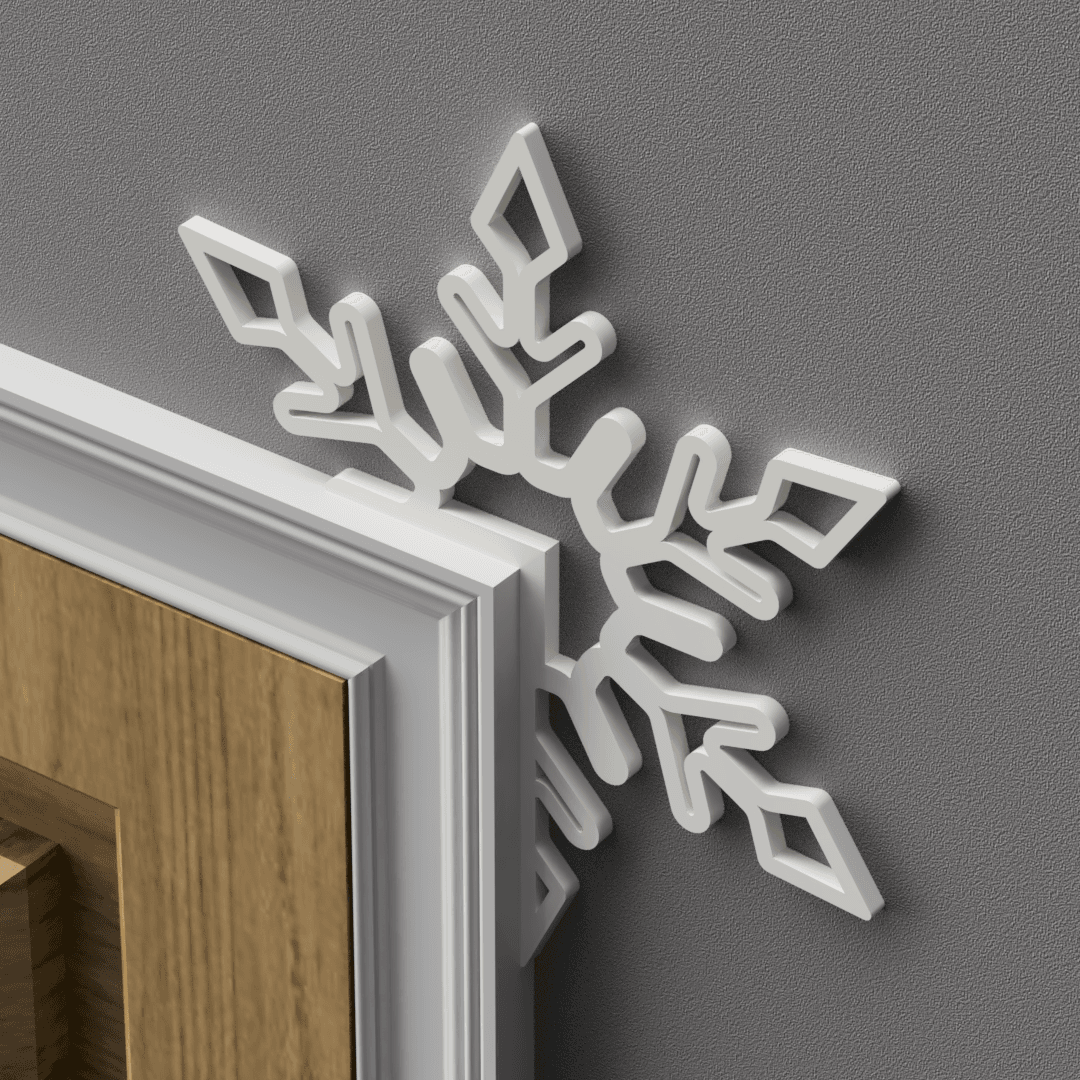 Snowflake Door Topper 3d model