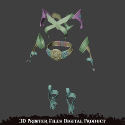 Psylocke Retro X Uniform Cosplay Accessories Marvel Rivals 3d model