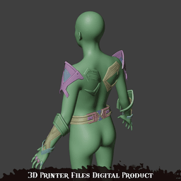Psylocke Retro X Uniform Cosplay Accessories Marvel Rivals 3d model